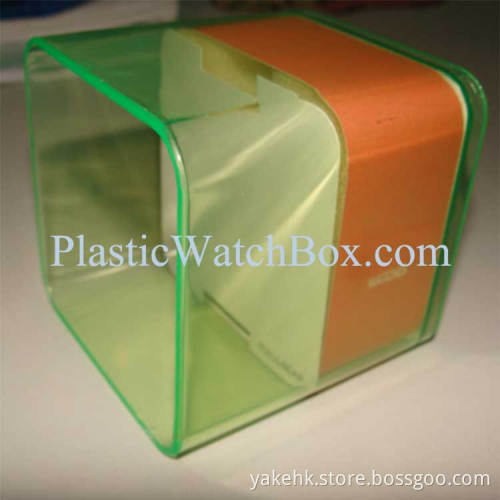 Transparent Plastic Bracelet Storage Box with EVA and Paper Printing